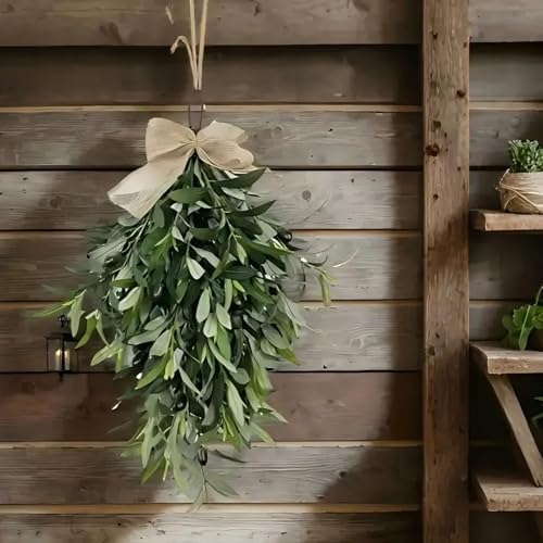 Olive Swag Wreath 24 Inch Artificial Greenery Garland