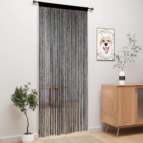 YIIBAII Door String Curtains Black 39x110
