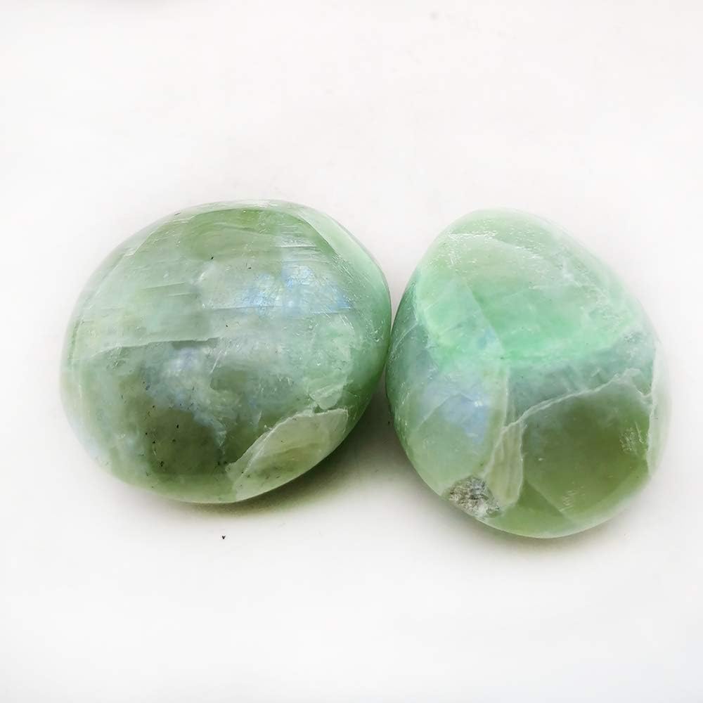 70-90g Green Moonstone Worry Stone Healing Crystal
