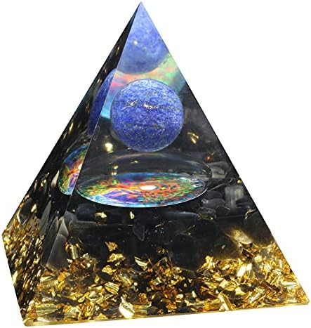 SUNYIK Crystal Orgone Pyramid with Sphere Ball