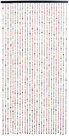 FlavorThings 3FT X 6FT Bamboo Beaded Curtain with 27 Stands