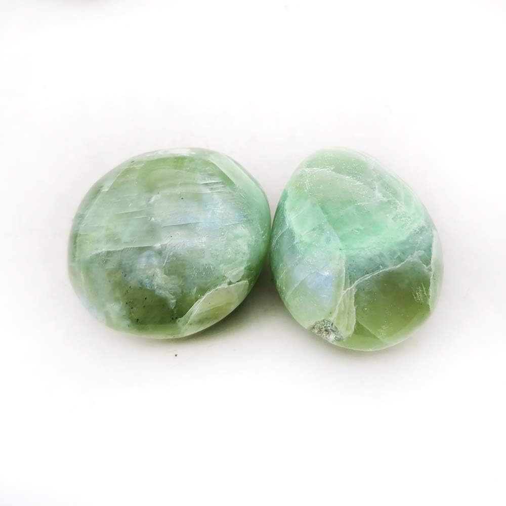 70-90g Green Moonstone Worry Stone Healing Crystal