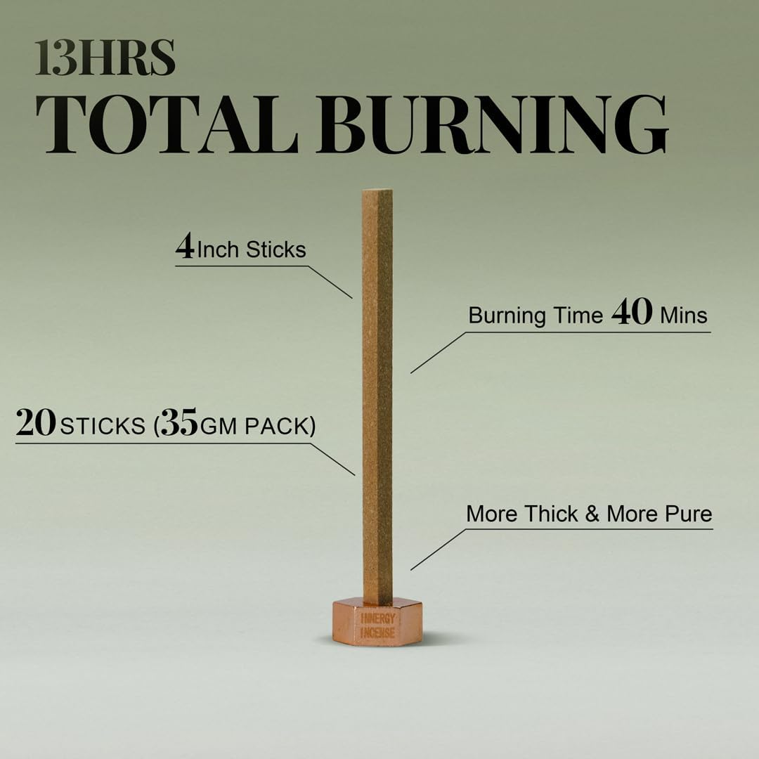Focus Purify Cedarwood Incense Sticks with Copper Holder