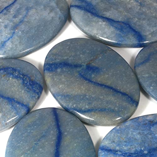 CrystalAge Blue Quartz Palm Stone 70x50mm