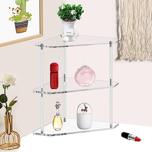 Tasybox 2 Tier Corner Shelf for Bathroom Kitchen Office