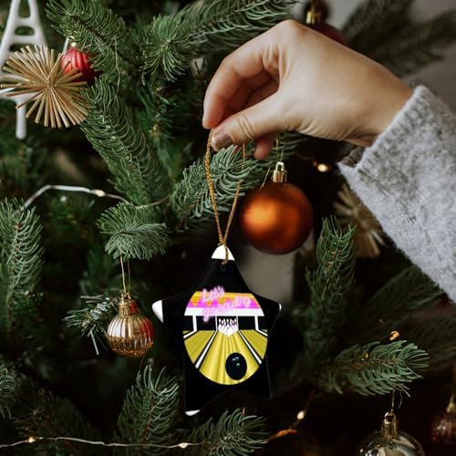 Graphics More Star-Shaped Porcelain Christmas Tree Ornament - 31 Diameter