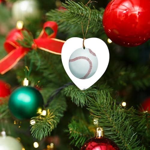 Graphics More Heart-Shaped Porcelain Christmas Ornament 28 Inch