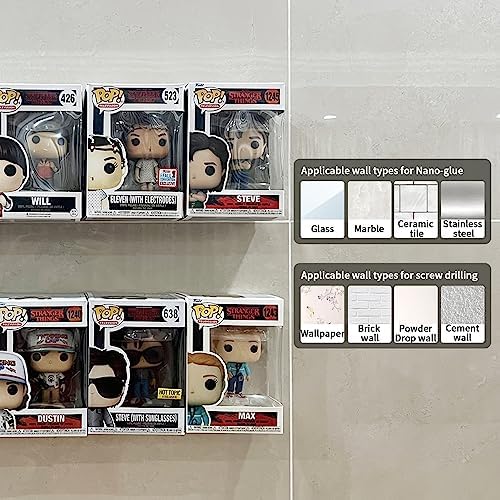 YODAR 10 Pack Acrylic Floating Shelves for Funko Pop Figures Display