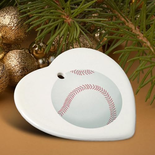 Graphics More Heart-Shaped Porcelain Christmas Ornament 28 Inch