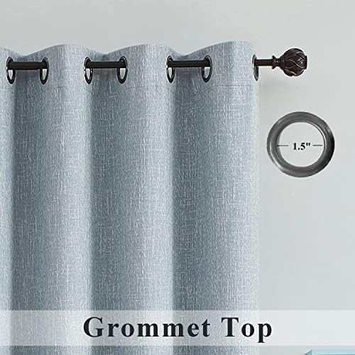 Blue Solid Blackout Curtain with Liner 50 x 108 2 Panels