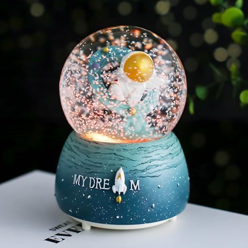 Astronaut Snow Globe - Musical Automatic Snowflakes for Kids