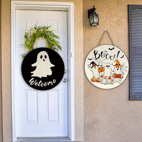 3 Pcs Halloween Wreath Front Door Decorations