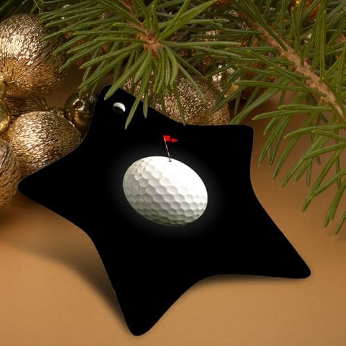 GRAPHICS MORE Golf Ball Moon Flag Christmas Ornament - 31 Inch