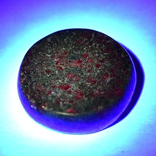 HQRP 36mm Blue Kyanite with Red Ruby Crystal Stand 1PC