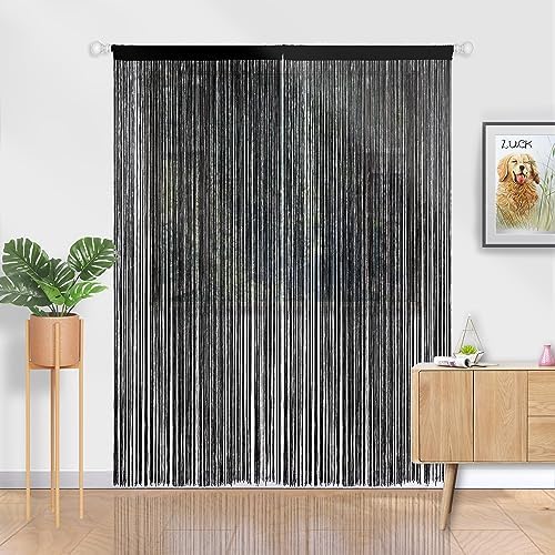 YIIBAII Door String Curtains Black 39x110