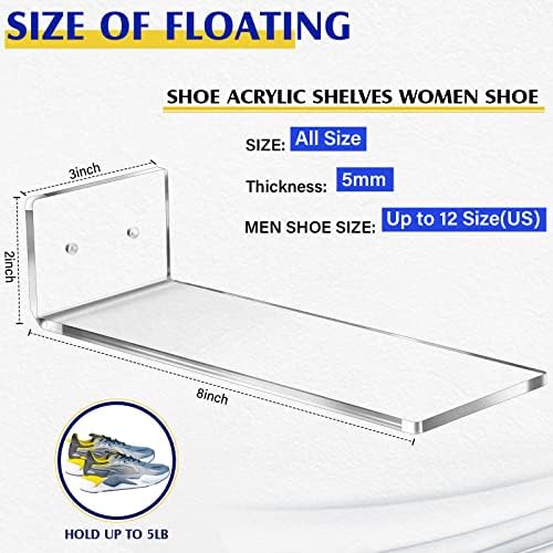 Treela 30 Pack Floating Shoe Display Shelf for Closet