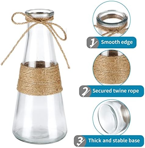 MDLUU Clear Glass Bud Vase Set 10Pcs Assorted