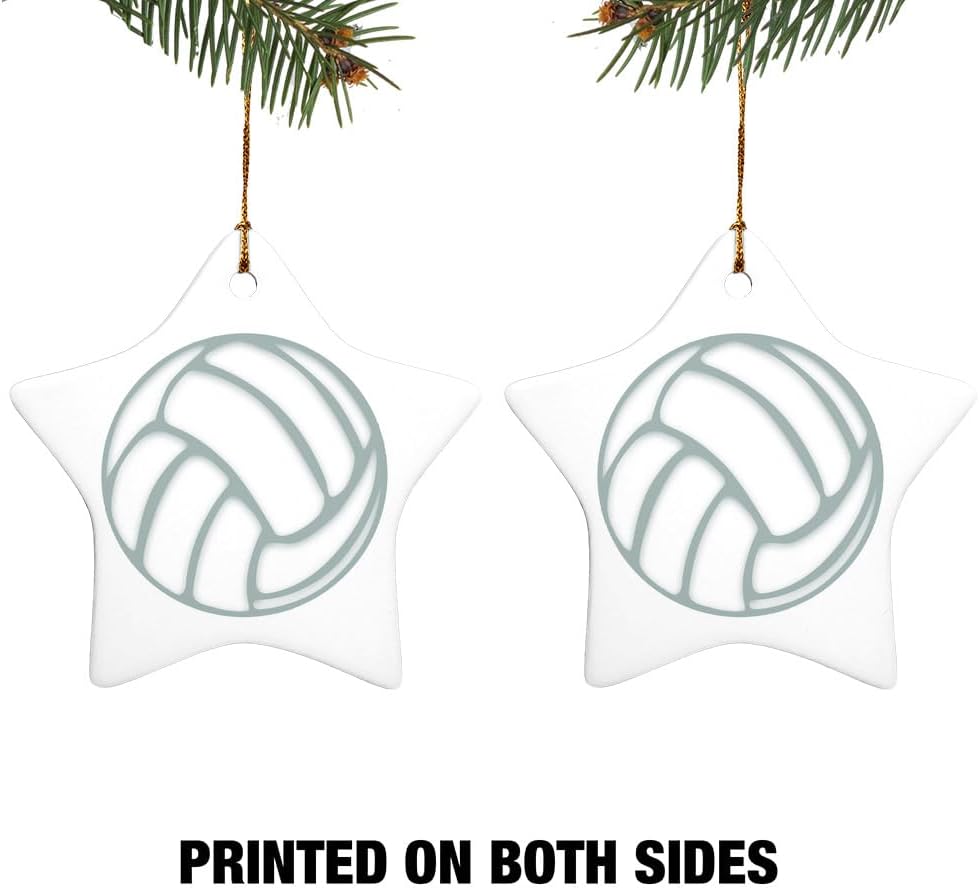 GRAPHICS AND MORE Star-Shaped Porcelain Christmas Tree Ornament - 31 Diameter