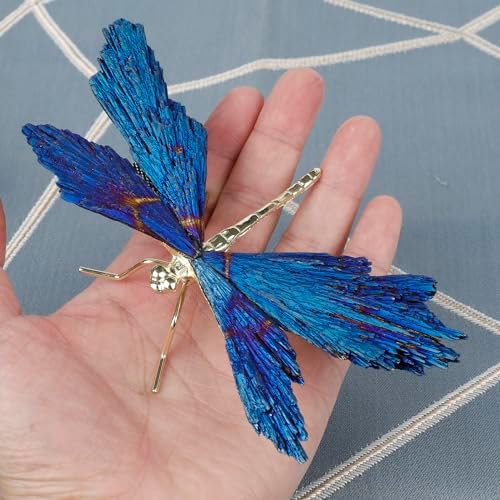 Aura Kyanite Dragonfly Crystal Decor with Stand