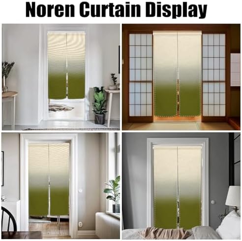 Japanese Noren Door Curtain with Gradient Print for Privacy Partition