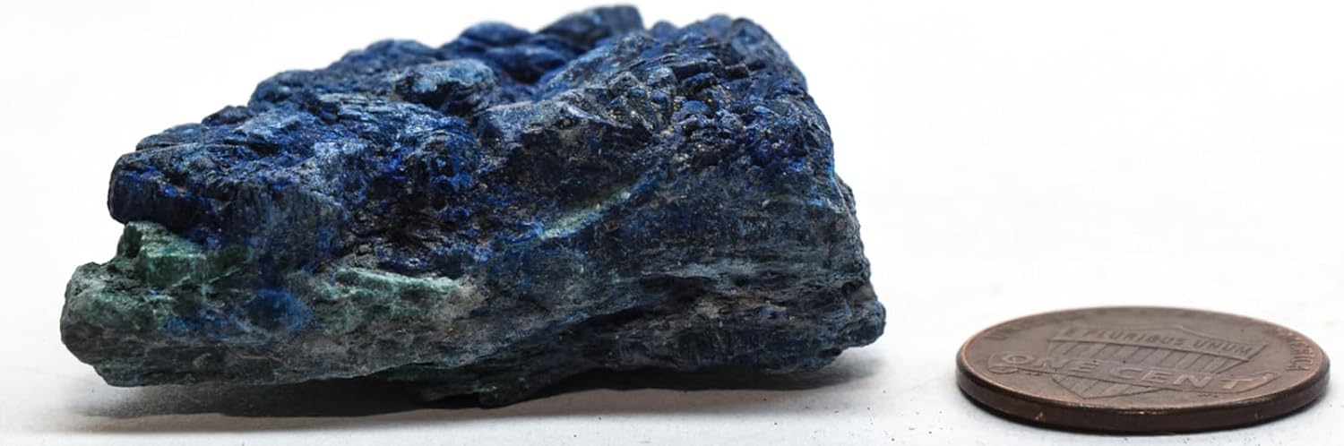 175ct Rich Blue Azurite with Green Malachite Cluster Rough Gemstone
