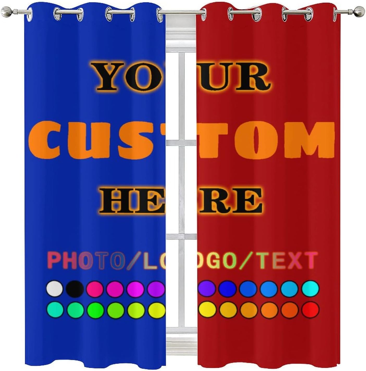 Custom Curtains Set of 2 Panels for Windows