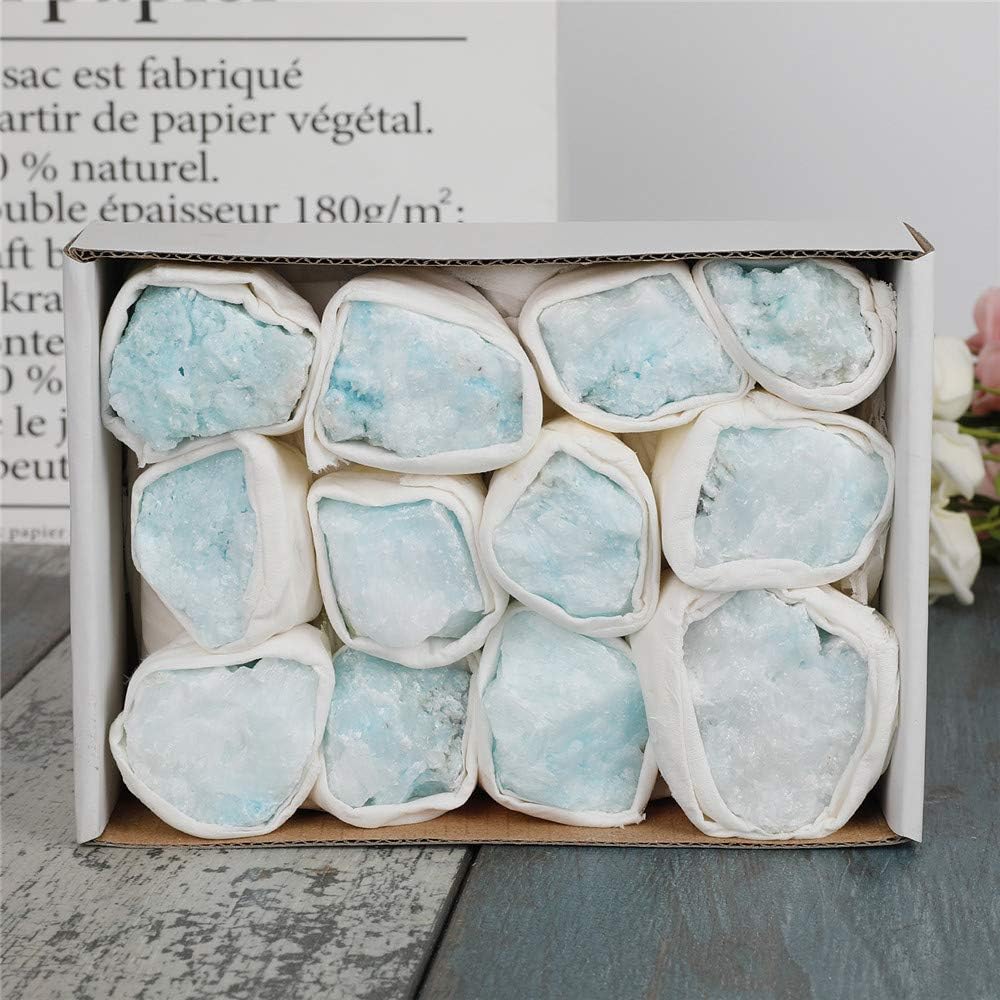 Rough Gemstone Flat Box - Blue Aragonite 7x5x2