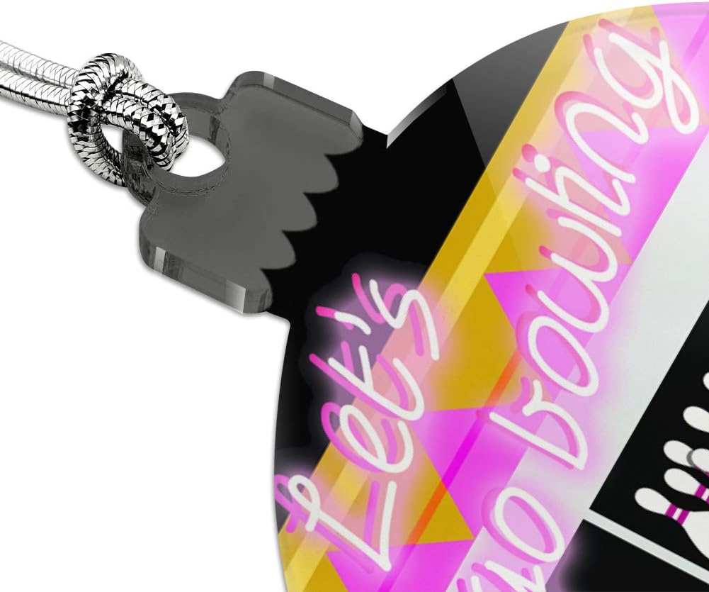Graphics More Bowling Alley Ball Pins Acrylic Ornament