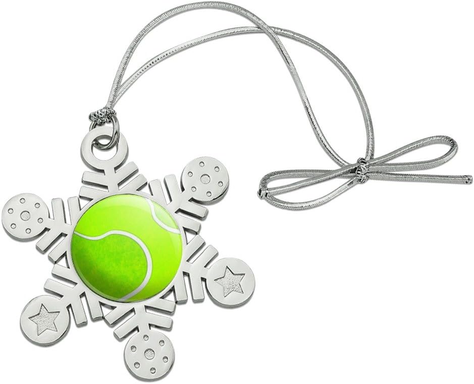 GRAPHICS MORE Tennis Ball Snowflake Christmas Ornament