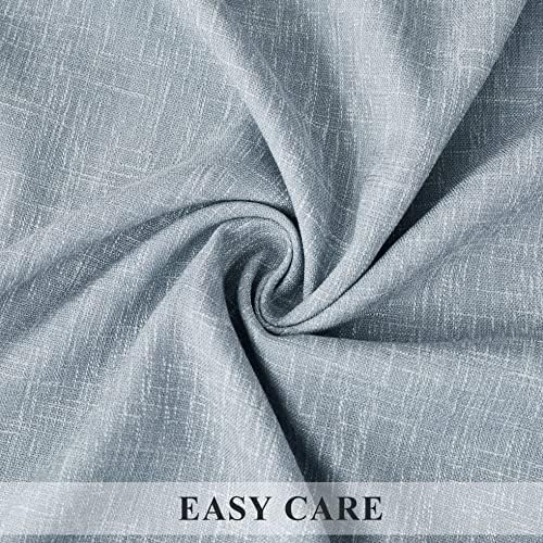 Blue Solid Blackout Curtain with Liner 50 x 108 2 Panels