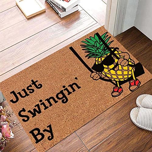 Fun Upside Down Pineapple Welcome Doormat