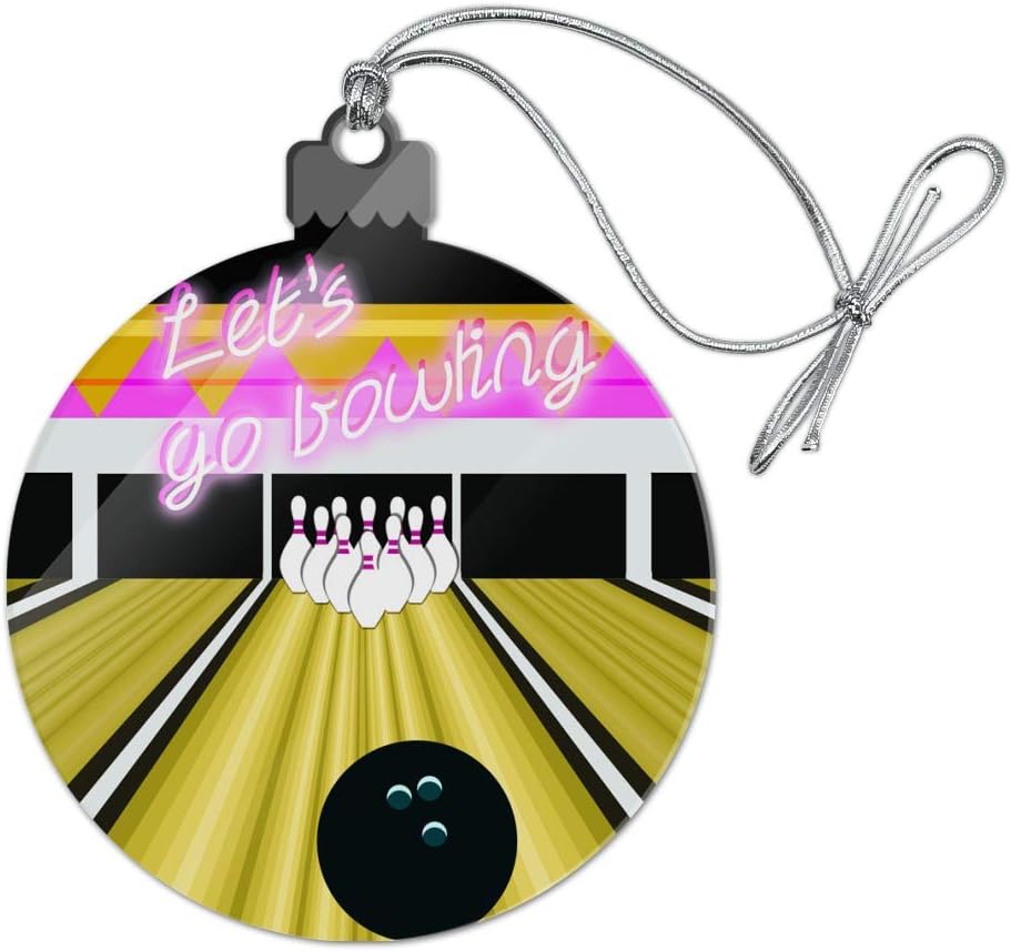 Graphics More Bowling Alley Ball Pins Acrylic Ornament