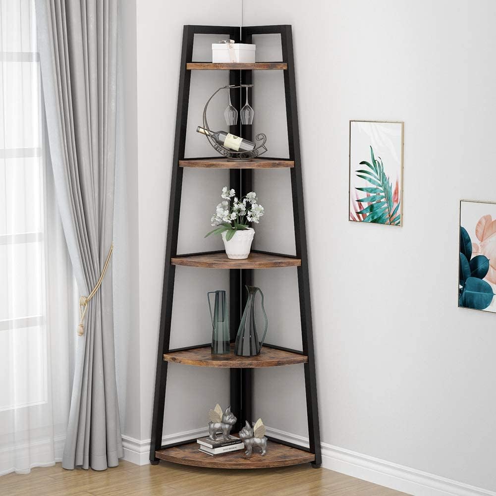 Tribesigns 70 Inch Tall Corner Shelf Bookcase