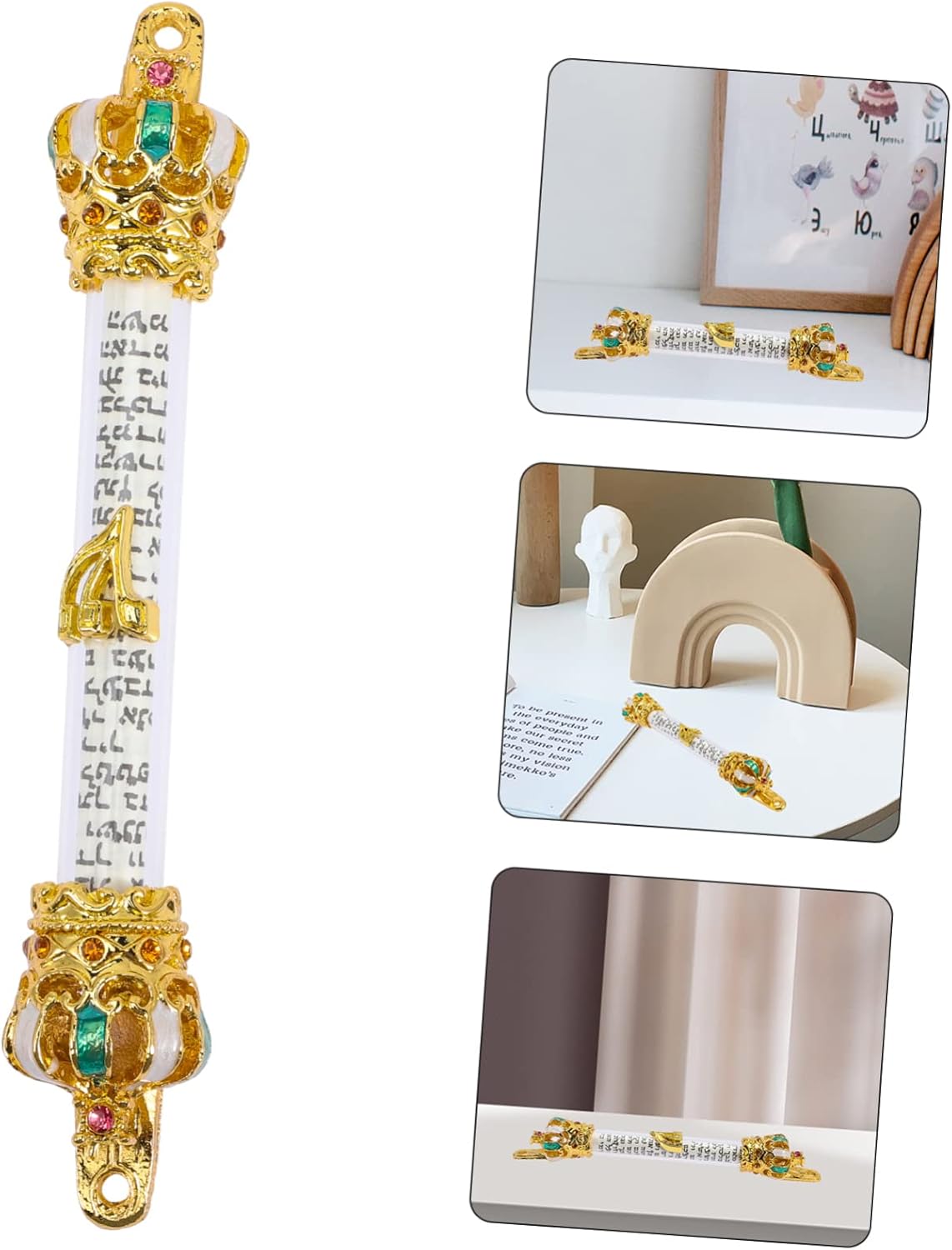 Stobaza Retro Metal Mezuzah Scripture Door Decor