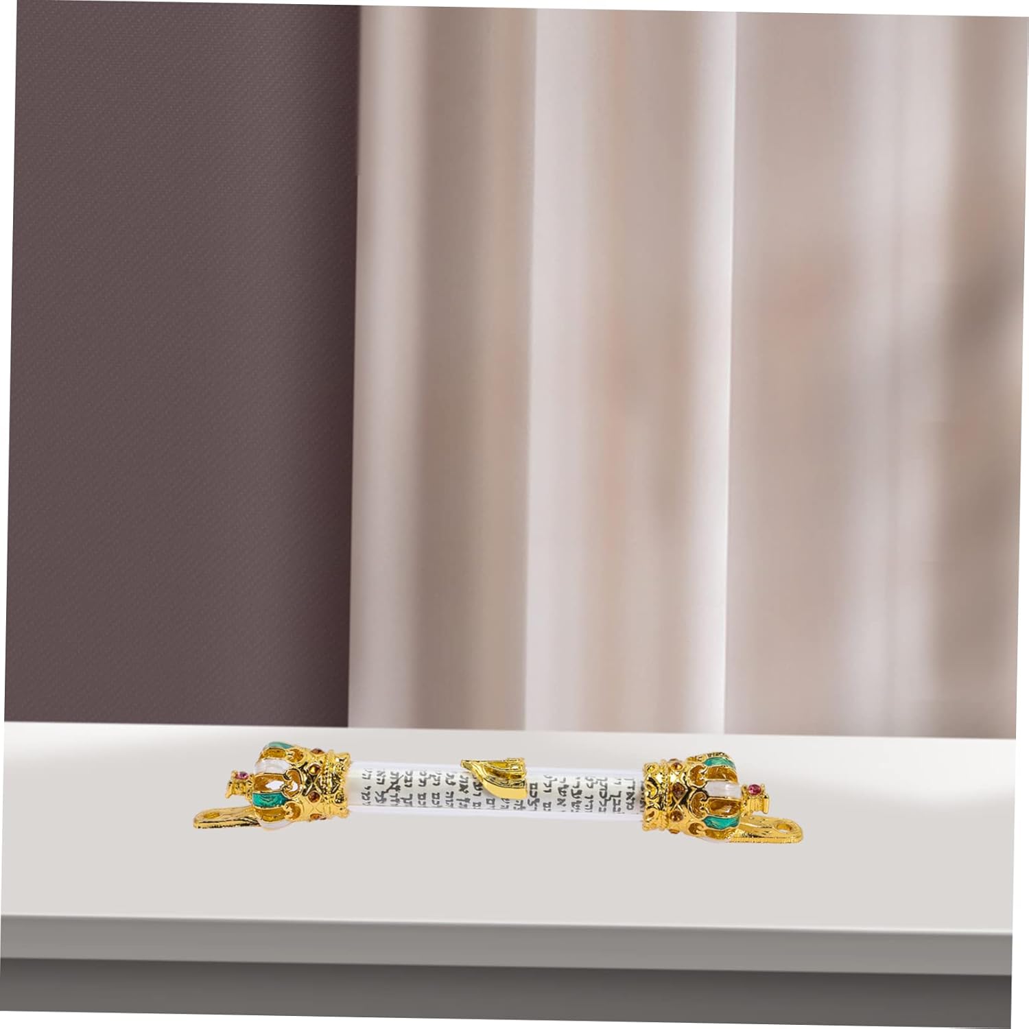 Elegant 6-Inch Metal Mezuzah Scroll for Door