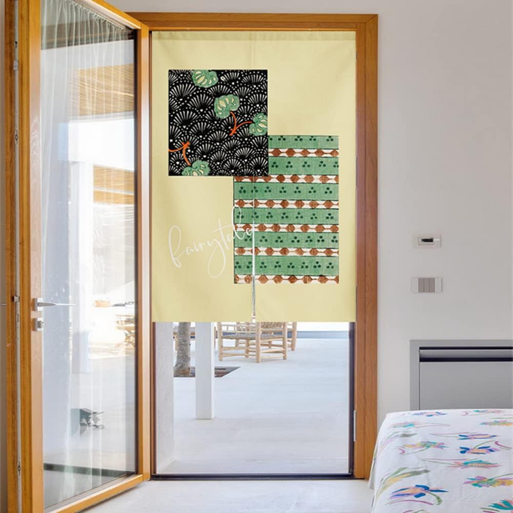 Modern Floral Door Curtain Room Divider for Home and Kitchen