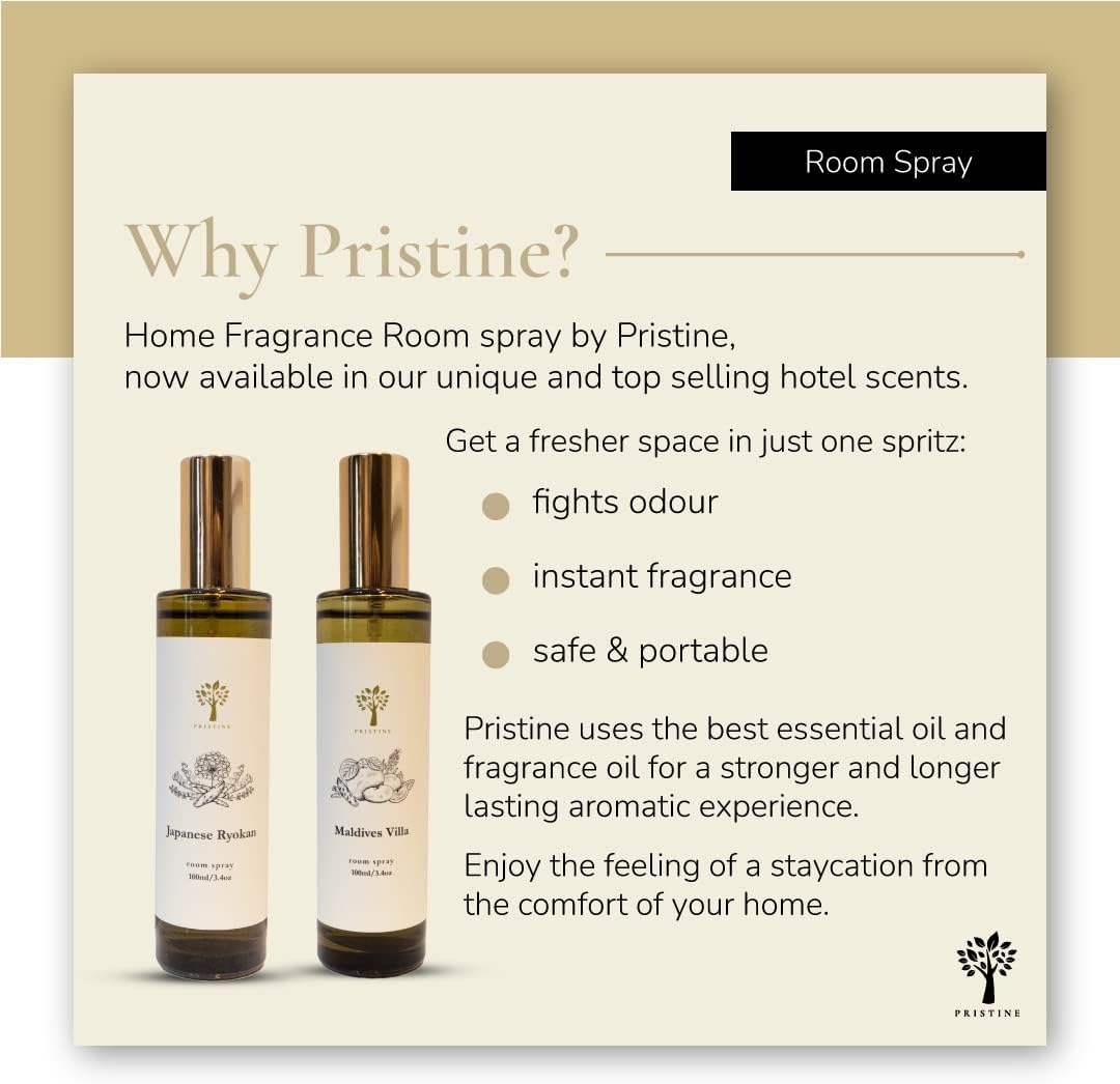Pristine Swiss Chateau Inspired Room Spray with Essential Oils