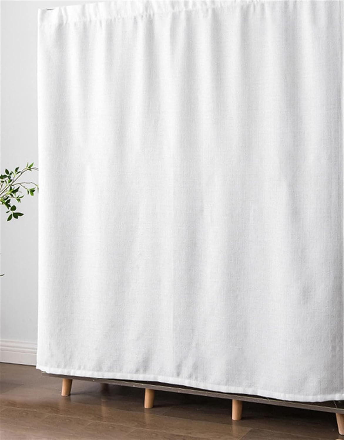 SK Studio White Short Curtains for Kitchen and Closet