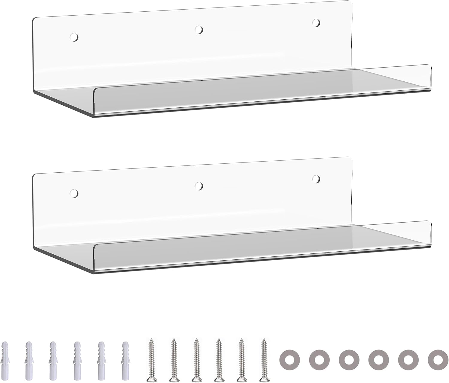 Wall-Mounted Acrylic Shelves for Home and Kitchen Display