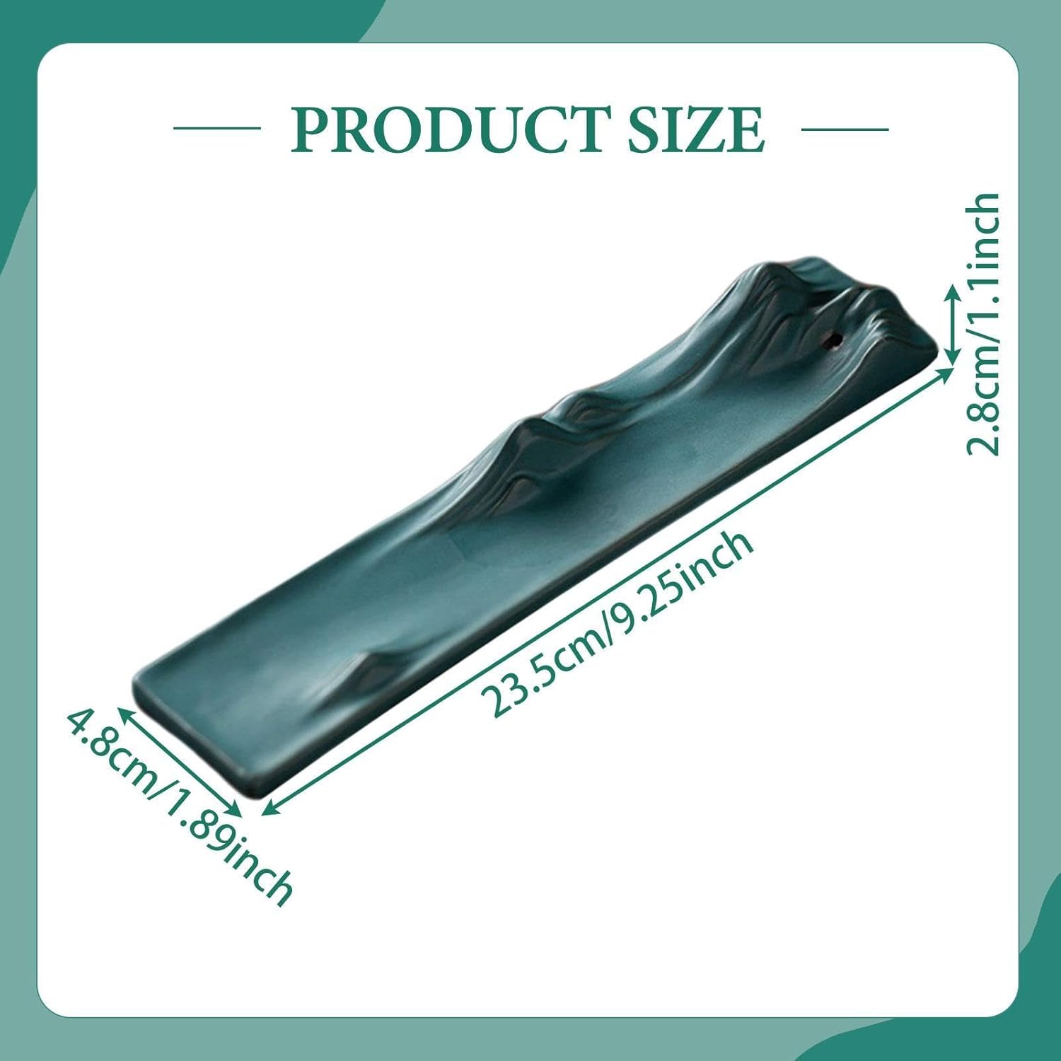 Green Ceramic Ash Tray Burner for Home Decor