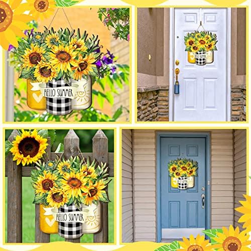 Karenhi Sunflower Welcome Summer Decor Sign