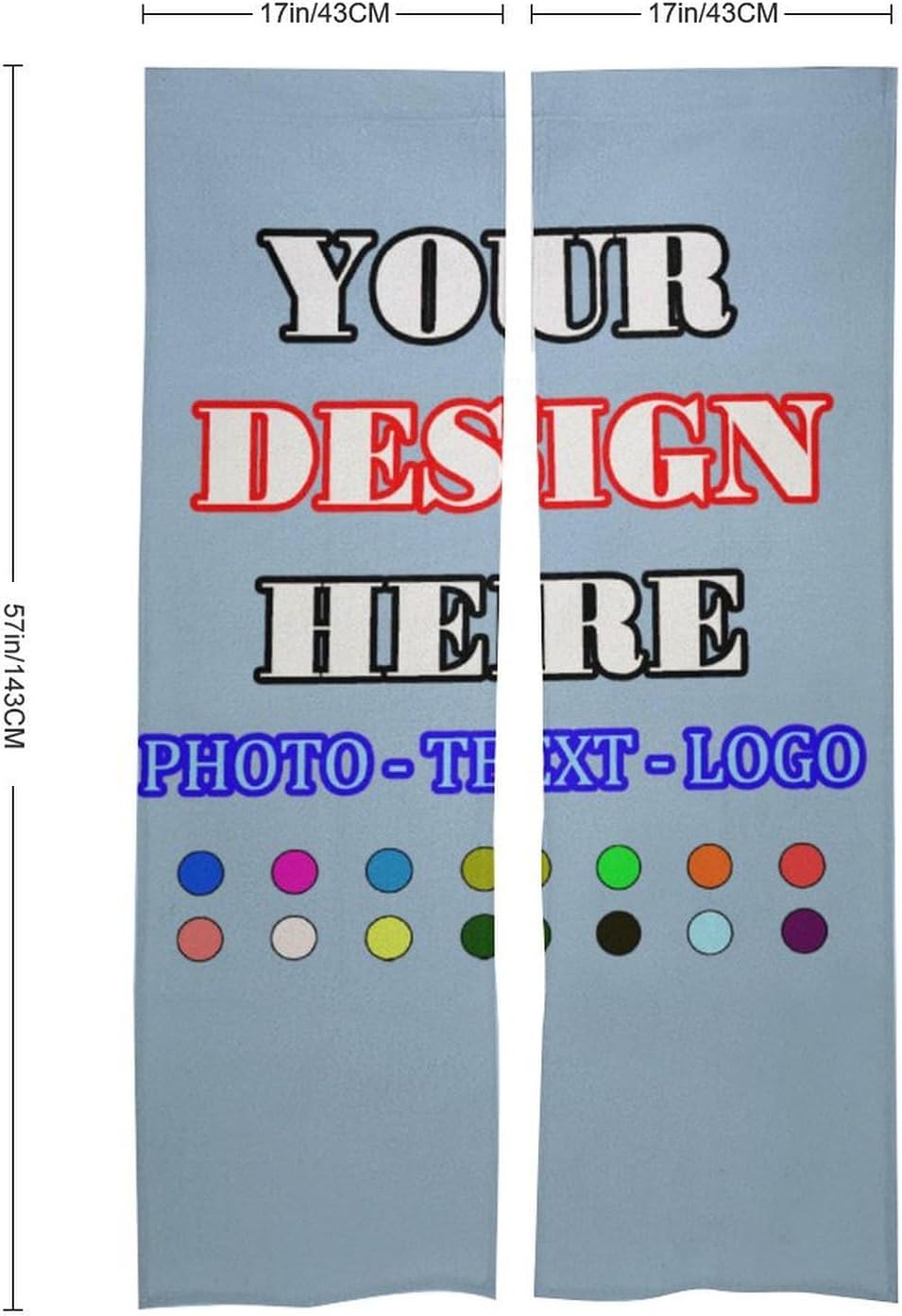 Custom Japanese Noren Curtain with Photo Text Logo