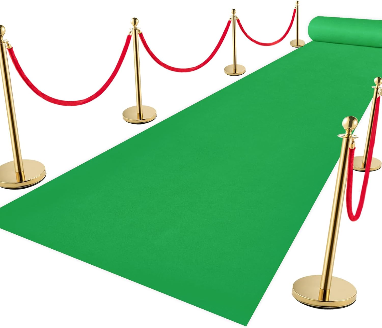 VOK Green Aisle Runner Carpet Rug 3x15ft