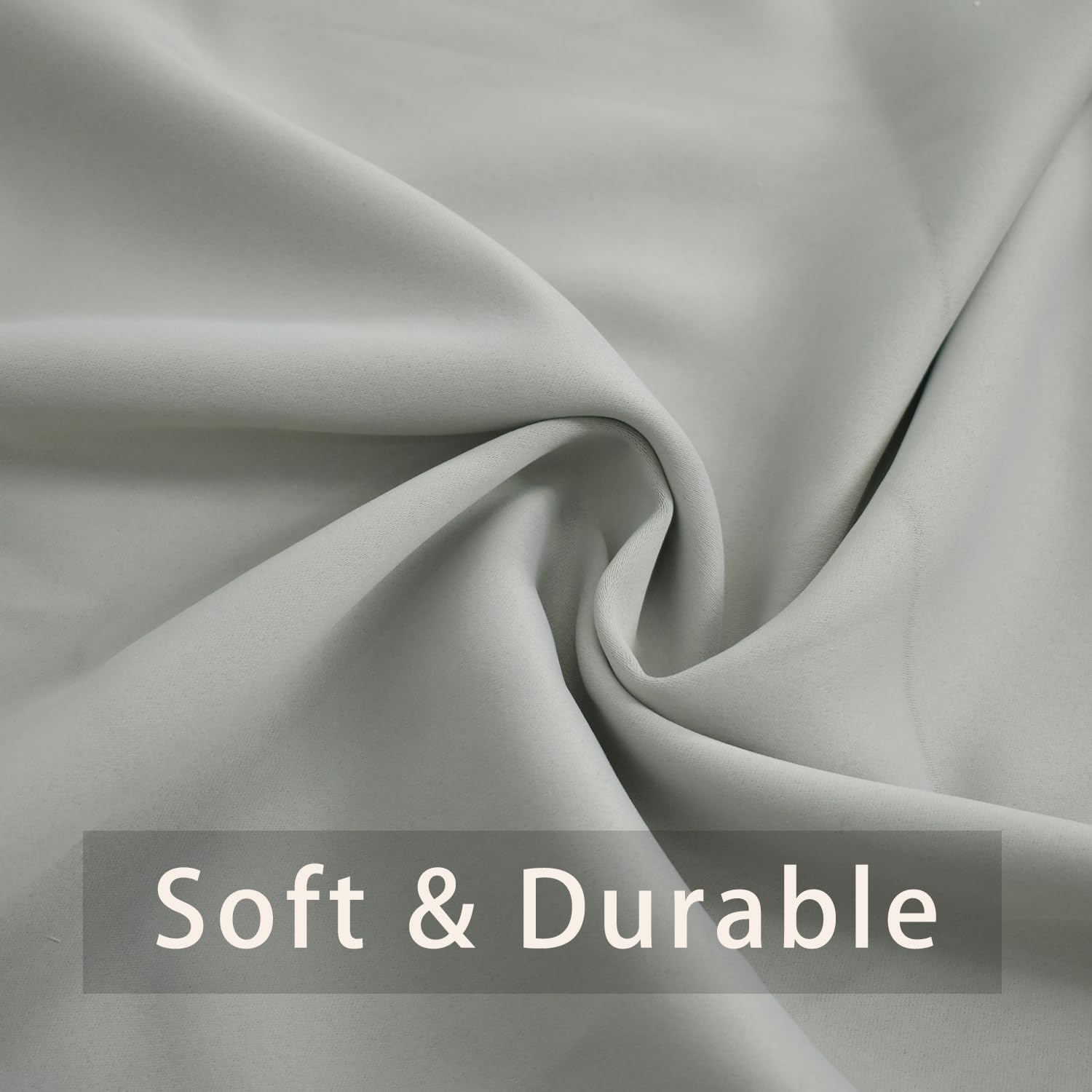 Light Grey Room Darkening Curtains 2 Panels 52x100