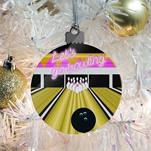 Graphics More Bowling Alley Ball Pins Acrylic Ornament