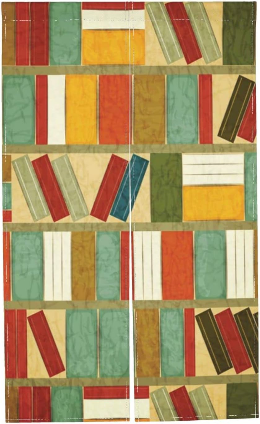 Jumusi Door Curtain 34X56 Library Bookshelf Themed Japanese Noren