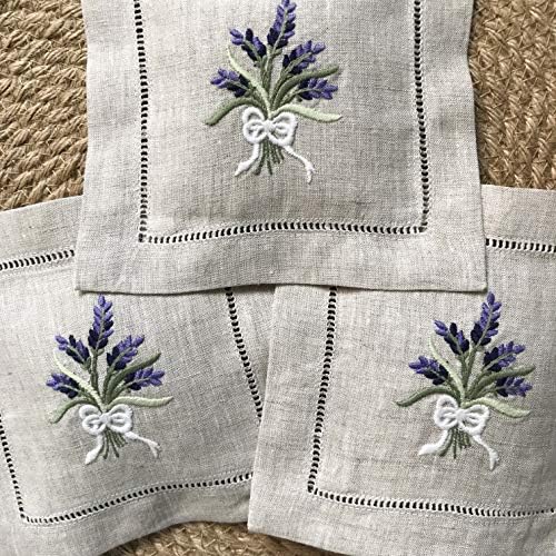 Hand Embroidered Lavender Sachet Bag Set of 3