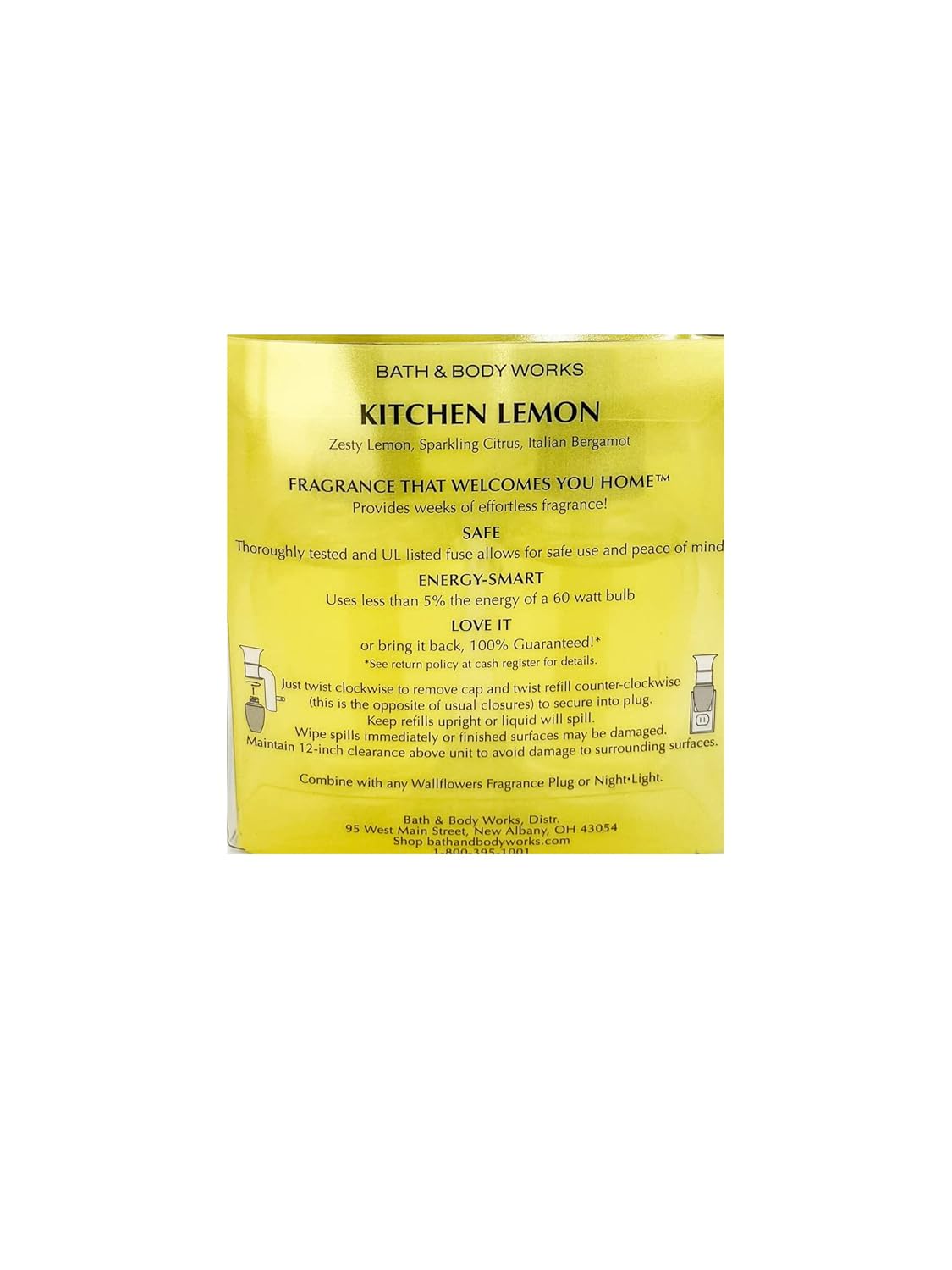 Bath Body Works Wallflowers Kitchen Lemon 2 Pack Refill Bulbs