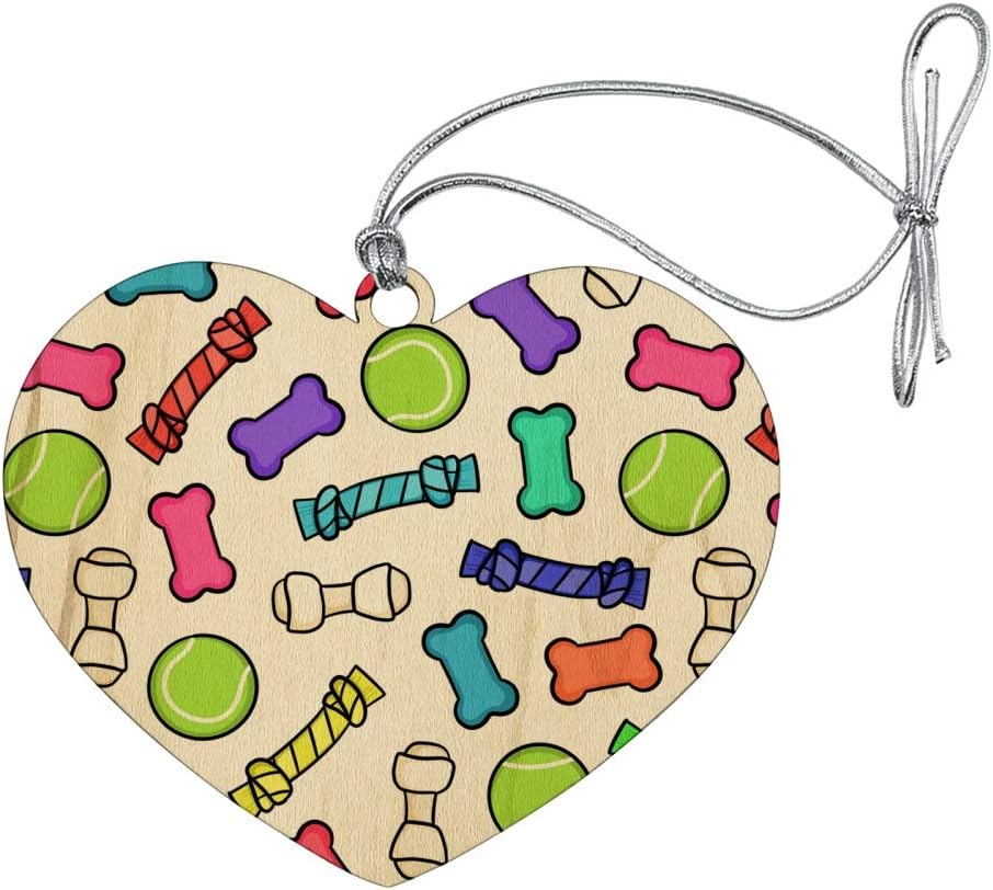 Graphics More Heart Shaped Wooden Christmas Ornament 1