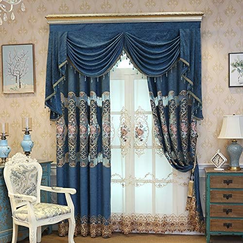 WPKIRA Royal Embroidered Sheer Curtain Panel